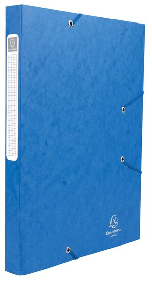 Exacompta Elastobox Cartobox rug van 2,5 cm, blauw, 5/10e kwaliteit