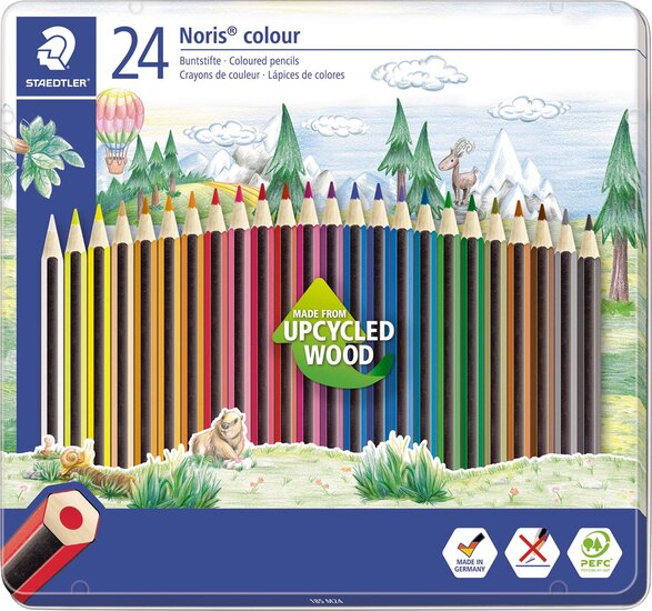 Staedler kleurpotloden Noris Colour, metalen doos 24 stuks