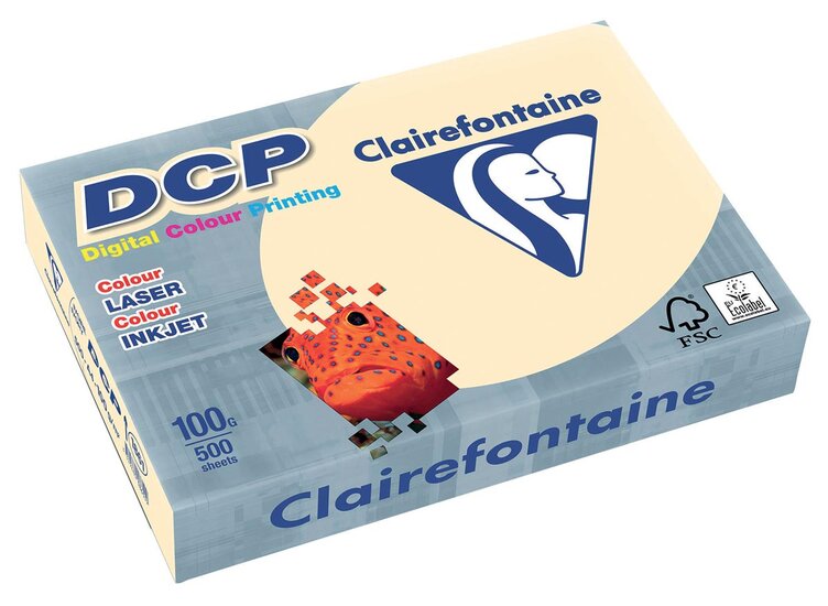 Clairefontaine DCP presentatiepapier A4, 100 g, ivoor, pak van 500 vel