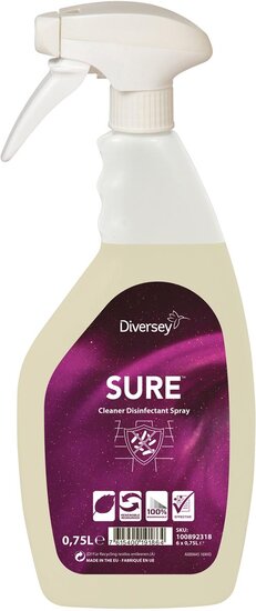 Diversey desinfecteermiddel Sure, flacon van 750 ml