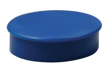 Nobo magneten diameter van 20 mm, blauw, blister van 8 stuks