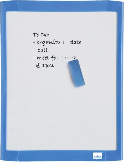 Nobo Mini whiteboard, magnetisch, met gekleurd frame, 28 x 21,6 cm