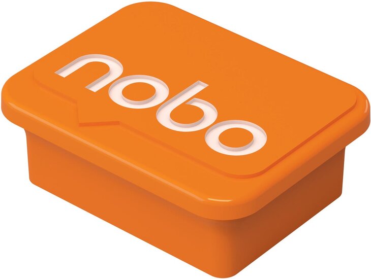 Nobo magneten voor whiteboard, oranje, pak van 4