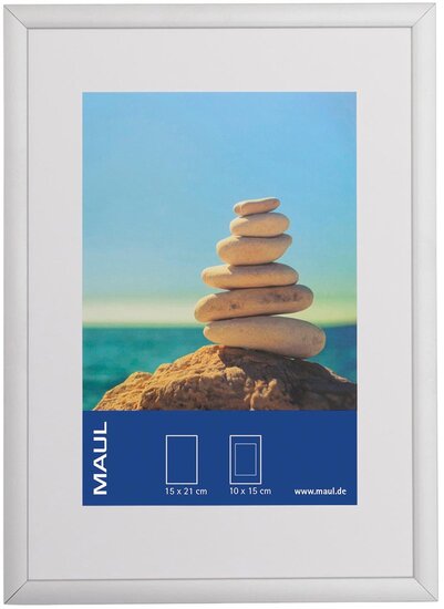 MAUL fotolijst Design aluminium frame, om op te hangen en te staan 15x21cm, zilver