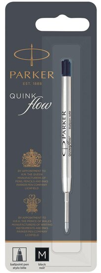 Parker Quinkflow vulling voor balpen medium, zwart, op blister