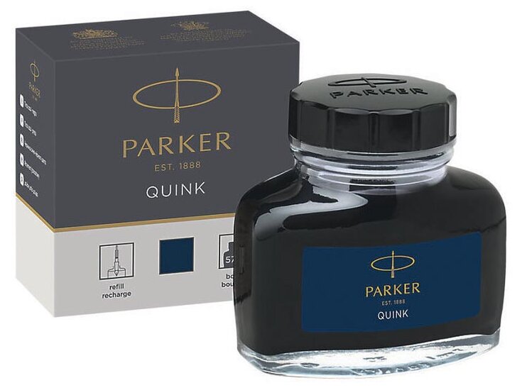 Parker Quink inktpot blauw-zwart