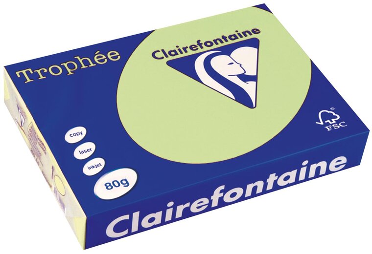 Clairefontaine Troph&eacute;e gekleurd papier, A4, 80 g, 500 vel, groen