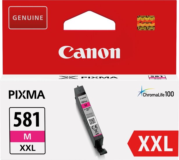 Canon inktcartridge CLI-581M XXL, 367 foto&#039;s, OEM 1996C001, magenta