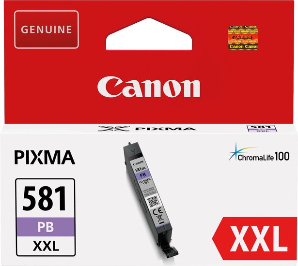 Canon inktcartridge CLI-581PB XXL, 795 foto&#039;s, OEM 1999C001, photo blue