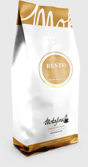 Mokafina Resto koffie gemalen koffie, pak van 1 kg, sterkte van 6