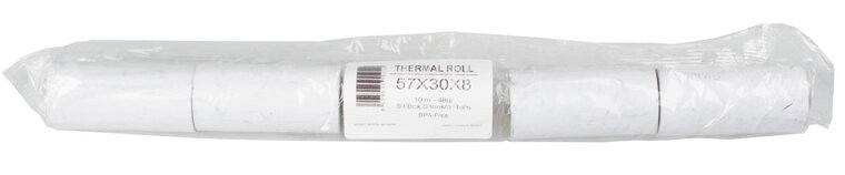 Thermorol BPA-vrij, ft 57 mm, diameter +- 30 mm, asgat 8 mm, lengte 10 meter