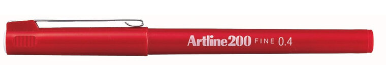 Artline 200 fineliner, rood