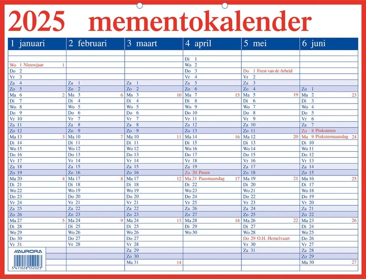 Aurora Memento 20 Nederlandstalig, 2025