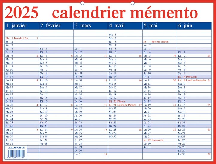 Aurora Memento 20 Franstalig, 2025