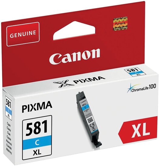 Canon inktcartridge CLI-581C XL, 170 foto&#039;s, OEM 2049C001, cyaan