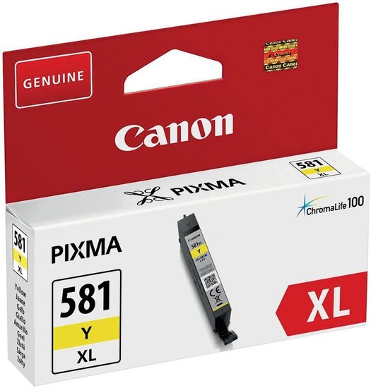 Canon inktcartridge CLI-581Y XL, 199 foto&#039;s, OEM 2051C001, geel