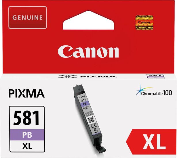 Canon inktcartridge CLI-581PB XL, 505 foto&#039;s, OEM 2053C001, photo blue