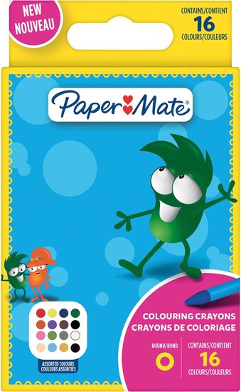 Paper Mate waskrijt, blister van 16 stuks