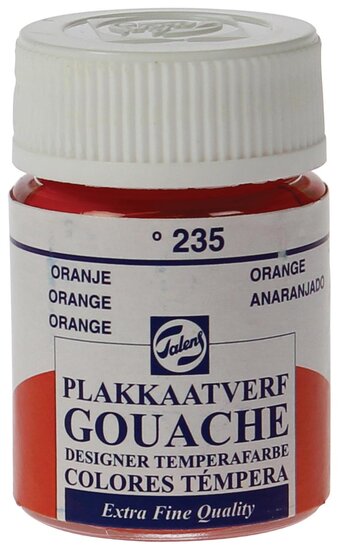 Talens plakkaatverf Extra Fijn flacon van 16 ml, oranje