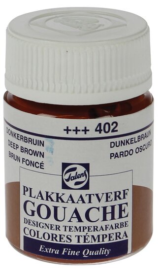 Talens plakkaatverf Extra Fijn flacon van 16 ml, donkerbruin