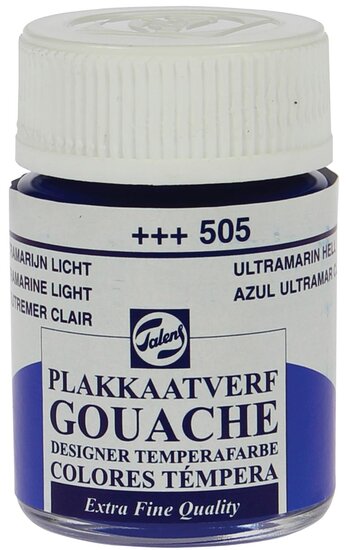 Talens plakkaatverf Extra Fijn flacon van 16 ml, licht ultramarijn