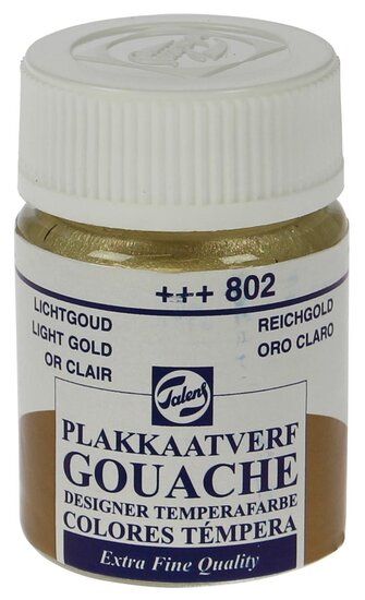 Talens plakkaatvef Extra Fijn flacon van 16 ml, lichtgoud