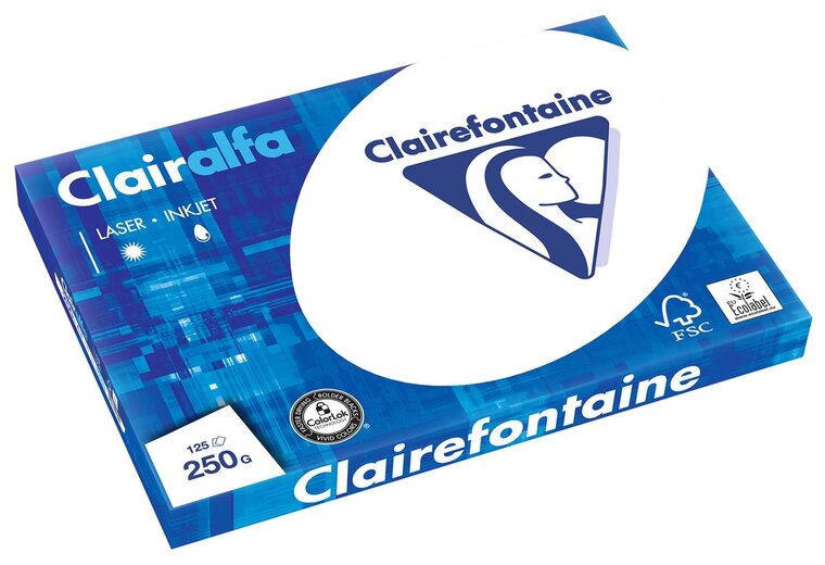 Clairefontaine Clairalfa presentatiepapier A3, 250 g, pak van 125 vel