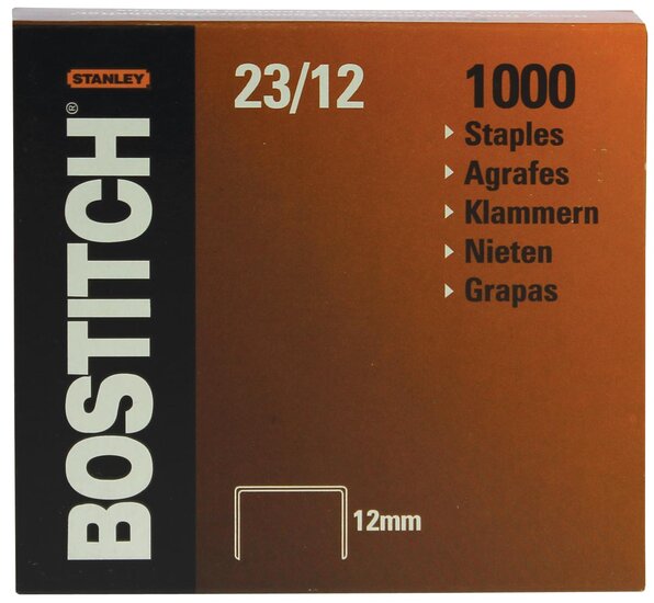 Bostitch nietjes 23-12-1M, 12 mm, verzinkt, voor B310HDS, 00540, HD-23L17, HD-12F