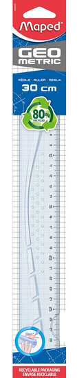 Maped lat Geometric 30 cm, transparant