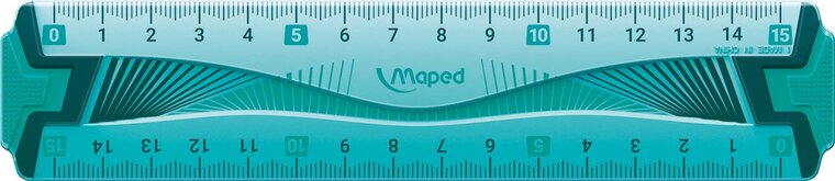 Maped lat Flex onbreekbaar 15 cm, met dubbele graduatie