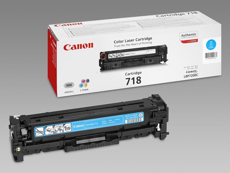 Canon toner 718, 2.900 pagina&#039;s, OEM 2661B002, cyaan