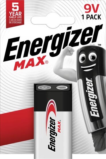 Energizer batterij Max 9V, op blister