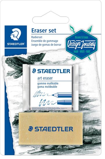 Staedtler set met 2 gommen, op blister