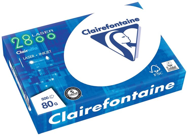 Clairefontaine Clairalfa printpapier ft A4, 80 g, pak van 500 vel