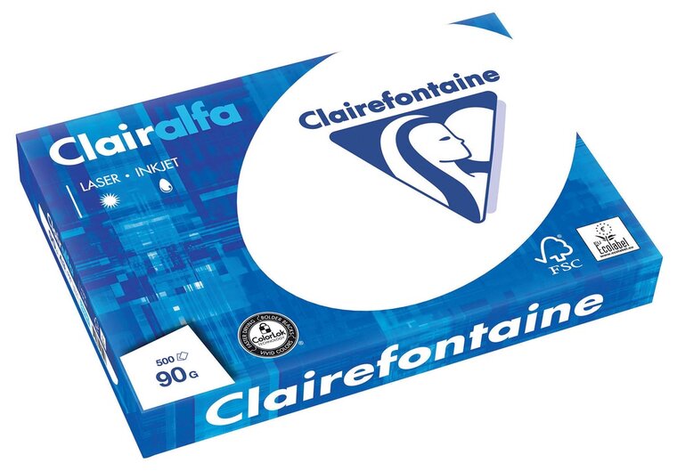 Clairefontaine Clairalfa presentatiepapier A3, 90 g, pak van 500 vel