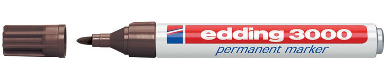 Edding permanent marker 3000 donkerbruin