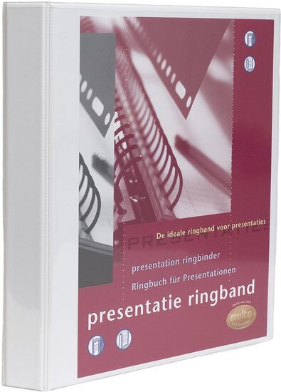 Multo personaliseerbare ringmap, ft A4, 23 O-ringen van 32 mm, wit