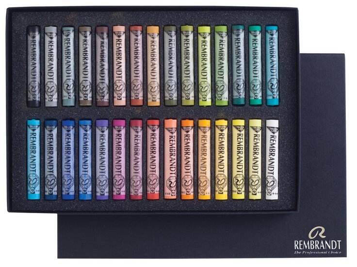 Rembrandt softpastels, doos met 30 pastels