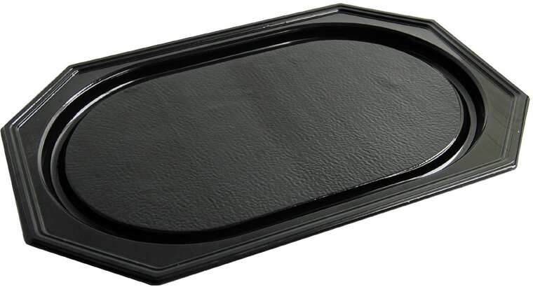 Cateringschaal, uit gerecycleerd PET, ft 45 x 30 cm, zwart, pak van 10 stuks