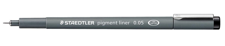 Staedtler pigment liner fineliner, ronde punt, schrijfbreedte 0,05 mm, zwart