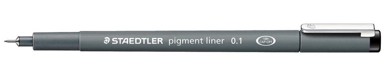 Staedtler pigment liner fineliner, ronde punt, schrijfbreedte 0,1 mm, zwart