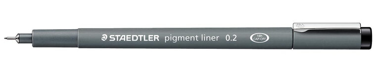 Staedtler pigment liner fineliner, ronde punt, schrijfbreedte 0,2 mm, zwart