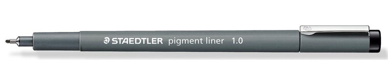 Staedtler pigment liner fineliner, ronde punt, schrijfbreedte 1,0 mm zwart