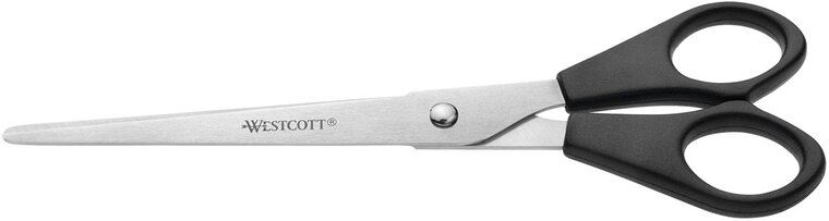 Westcott schaar, 17,1 cm, symmetrische ogen, zwart