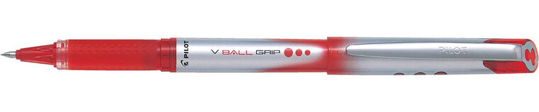 Pilot roller V-BALL Grip, medium punt 0,7 mm, rood