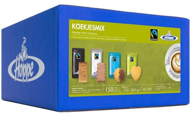 Hoppe koekjes Fairtrade Koekjesmix, doos van 150 stuks