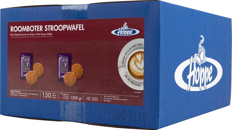 Hoppe stroopwafel, doos van 150 stuks