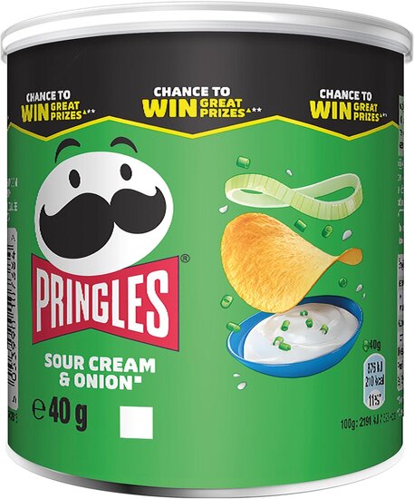 Pringles chips, 40g, sour cream &amp; onion