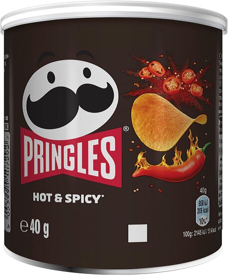 Pringles chips, 40g, hot &amp; spicy