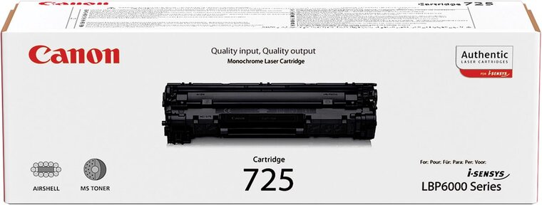 Canon toner 725, 1.600 pagina&#039;s, OEM 3484B002, zwart